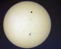 Прохождение Венеры на фоне диска Солнца. Автор: А.А. Колесник.