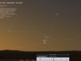 Венера и звезда Альдебаран в соединении